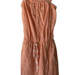 New Fashion Creation Romper Vintage 70s Medium Orange Sleeveless Drawstring Orange Photo 0