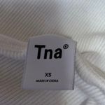 Aritzia TNA White Ribbed Knit Sculpt Sleeveless Cami Camisole Tank Crop Top XS Photo 2