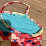 Aerie  Ring Floral Bandeau Bikini Top resort red size XL‎ Photo 5