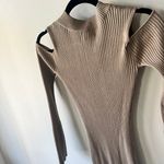 Say What? Cold Shoulder Beige Cutout Sweater Dress Size Small Photo 10