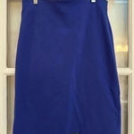 Philosophy Classic Chic Blue Pencil Skirt Career Gold Exposes Zipper Size 6 S Photo 0