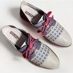 Pikolinos Womens Leather Laser Cut Lace Up Oxford Shoes EU 40 US 9 9.5 Comfort Blue Photo 0