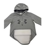 Under Armour  Coldgear Pullover Hoodie Grey Fleece Logo Sweatshirt Size Womens XS Photo 3