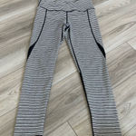 Carly Jean Los Angeles Black Striped Side Panels Activewear Leggings Size Large Photo 0