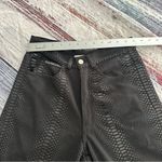 Vintage Whittall & Shon Black Snakeskin Pattern PVC Pants Size 4 Photo 6