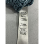 Chico's Womans Size 1 (small-8) Blue Mettalic Pull Over Short Sleeve Sweater Photo 4