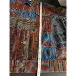 Chico's  1 Denim Jean Jacket Womens M Collar Long Slv Cotton Western Aztec Tribal Photo 8