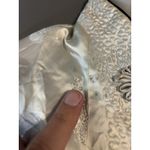 Reversible Satin Brocade Jacket Womens Small Black Ivory Mandarin Collar Frog Photo 12