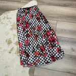 ZARA  houndstooth floral print pleated midi skirt Photo 0