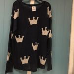 Disney  Parks Princess Couture crown lightweight blue women’s sweater size s‎ Photo 5