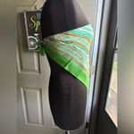 Vintage 60/70s Nasharr Frères Ltd made in Japan striped square scarf Green Photo 1