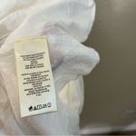 Anthropologie  Linen Square Neck Midi Dress White Lace Embroidered Eyelet Size S Photo 11