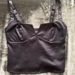 Glassons Satin Black Crop Top Photo 0