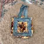 Vintage 1970s terry cloth handmade bag Blue Photo 9