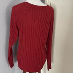 INC New International Concepts Ribbed brick Color Blouse Photo 7