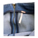 Free People Womens 10 Modern Femme Denim Skirt Two Tone Colorblock Mini Stretch Photo 5
