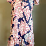 Never A Wallflower Floral Ruffle Dress Red White Blue Sleeveless Mini boho small Photo 0