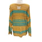POL Anthropologie Womens Size S Blueberry Dream Very Oversized Striped Sweater Photo 3