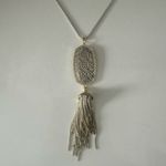 Kendra Scott  Rayne Gold and Silver Two Tone Filigree Long Fringe Necklace Photo 3