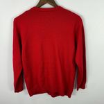 Talbots  Cardigan Petites P Red Wool Cable‎ Knit Gold Button Vintage Quiet Luxury Photo 5