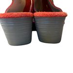 Fly London  Yaba Tomato Red Suede Ankle Lace Up Wedges size 36 US 6 Photo 5