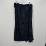 Liz Claiborne The Villager Vintage Blue & White Polka Dot Midi Skirt 16 Photo 3