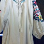 Solitaire  Embroidered floral  Boho peasant Blouse Size Large Photo 7