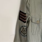 Zadig & Voltaire  Kavy Green Military Army Style Linen Cotton Jacket Size Small Photo 5