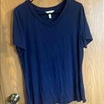 Soma Women’s Navy Blue Cool Nights Short Sleeve Pajama Tee Medium Photo 2