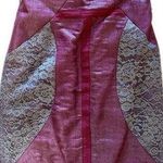 Nicole Miller UNIQUE  PURPLE DENIM FLORAL AND LACE MIDI BUSTIER DRESS SIZE 10 Photo 0