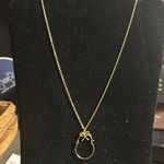 Elegant Gold Bow Charm Holder Pendant Necklace Photo 1