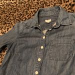 J.Crew GUC Denim Shirtdress Women’s Size XXS Jean 3/4 Button Shirt Dress Stylish Photo 3