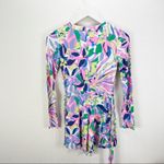 Lilly Pulitzer Tiki Wrap Romper Havin A Blast Purple Floral XXS Photo 9