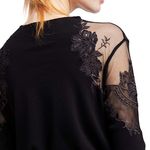 Free People 🖤 Daniella Black Lace Shoulder Blouse Photo 1