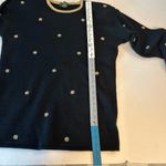 Charter Club Women’s Black Lamb’s wool Sweater with Gold Accents size Large Photo 4