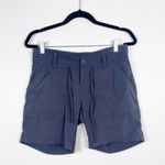 prAna ‎ Women's Tie Waist Shorts Gray Sz 6 Photo 0