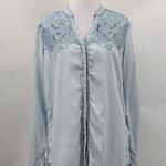 Holding Horses Denim Western Embellished Lace Button Up Women’s Long Sleeve Photo 0