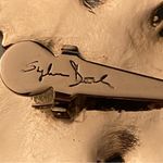 Sylvia Dahl Signed Brooch Scarf Clip Bronze Butterfly Silver Maple Leaf 2x2.5” Brown Photo 5