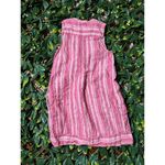 Faherty  Isha Linen Dress Pink Cinque Terre Stripe Sleeveless Dress Size XS Photo 4