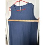 Studio Ease Women’s Vintage Dress Linen‎ blue sleeveless classic 16W Photo 2