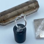 Natural Herkimer Diamond Sterling Silver Ring Size 6 Silver Photo 6