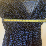 Banana Republic  Pleated Blue Leopard Animal Print Dress XS (2) Photo 6