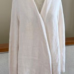Loft  Beige Textured Knit open cardigan large Photo 0