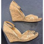 Jack Rogers  Preppy Old Money Designer Classic Wedge Gold Sandals Elegant 8.5 Photo 3