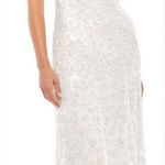Mac Duggal  10748 White Floral Beaded Gown Dress Photo 1