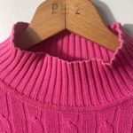 Ralph Lauren  vintage pink 100% cotton cable knit ribbed sweater Preppy Size L Photo 3