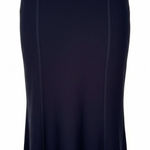 COS  Women's Navy Stretch Heavy-Knit Flared Mermaid A-line Midi Skirt,Size XS,EUC Photo 0