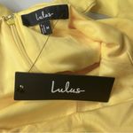 Lulus  Social Sensation Light Yellow Square Neck Mini Bodycon Dress Size M NWT Photo 8