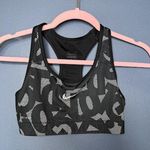 Nike  Athletic Bra Sports Bra Size Small No Padding Dri Fit Letter Pattern Photo 2