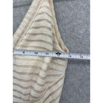 Minuet  Women's Dress Fit and Flare White Nude Striped Sleeveless Size Small Photo 8
